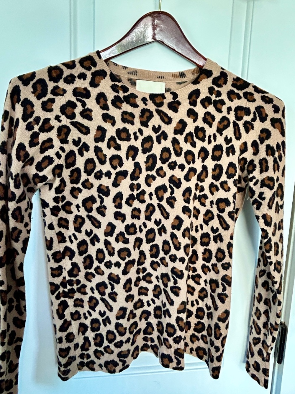 Cynthia Rowley 100% 2-Ply Cashmere Leopard Print Sweater 🐆✨